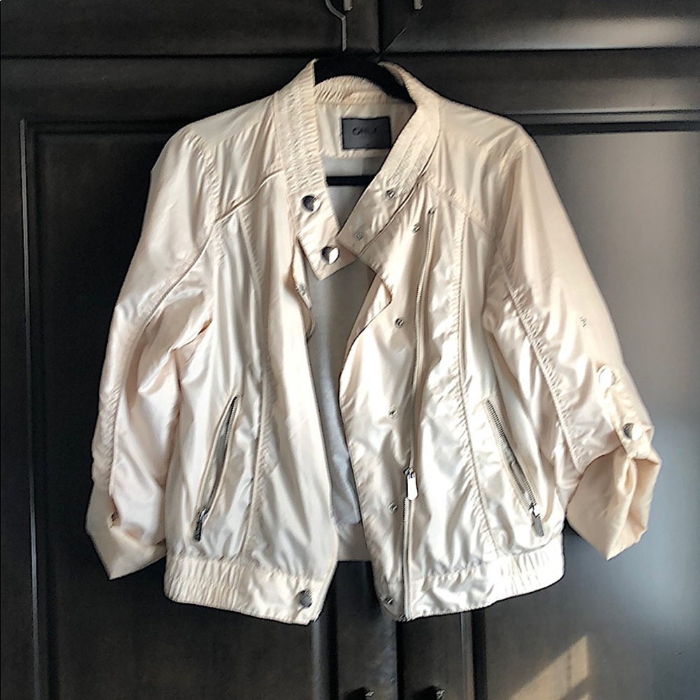 Only Limitless satin bomber jacket.  Great spring/fall jacket